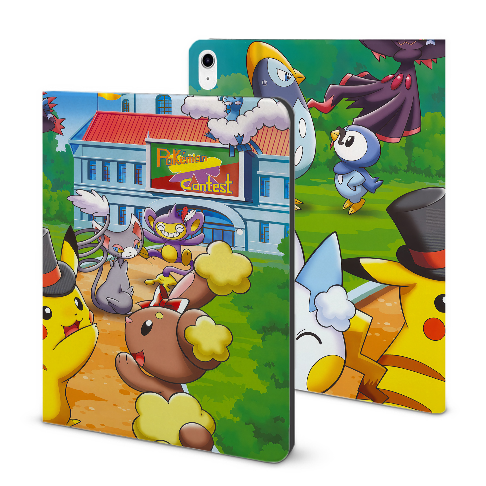 （画像用） ポケットモンスター Pokémon IPad ケース ブック型 PUレザー TPU 耐衝撃 軽量 薄型 ペン収納なし 全面保護 IPad 各モデル対応